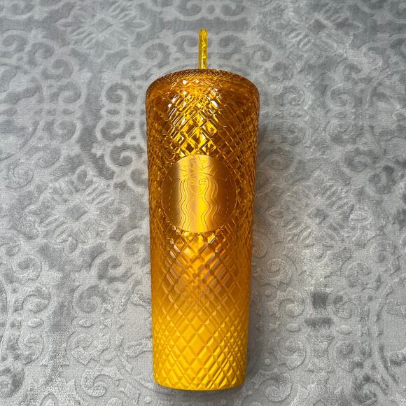 Starbucks Summer 2022 Venti 24oz Yellow Gold Tumbler - Picture 1 of 7